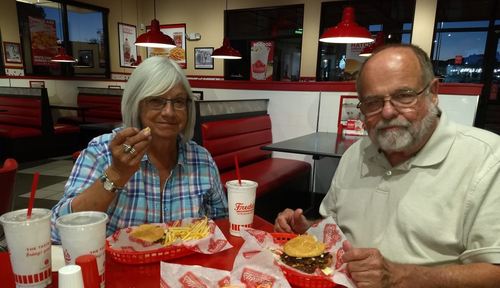 After more than two hours of driving, we stopped for Dinner. What a gratifying meal it was, after all these years, together, we eat at the same table again.