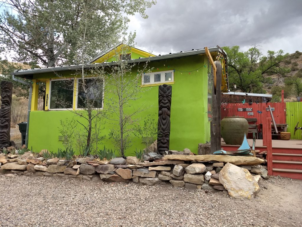 It is not uncommon to see artsy house like this in New Mexico.